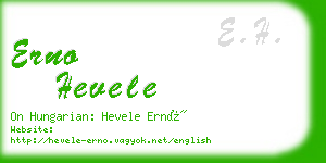 erno hevele business card